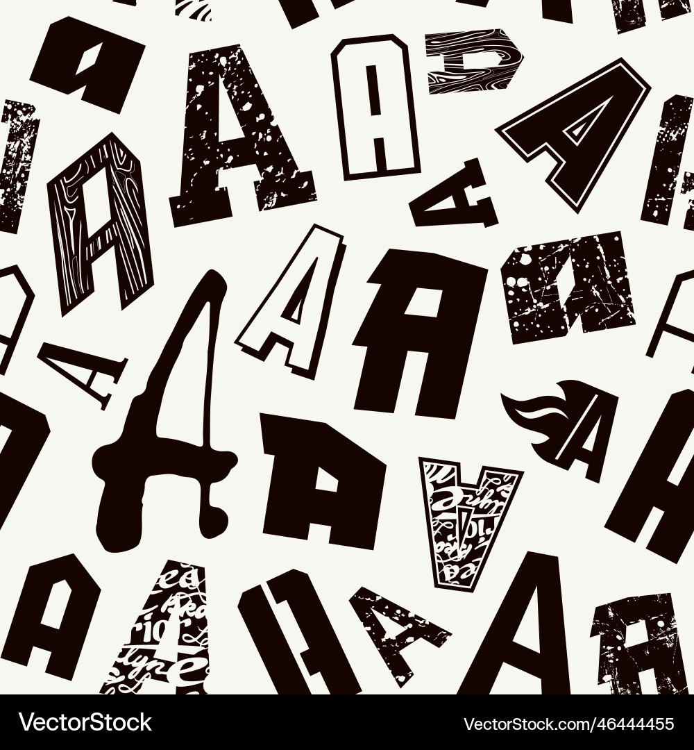 Seamless pattern with letters Seamless pattern with letters vector image