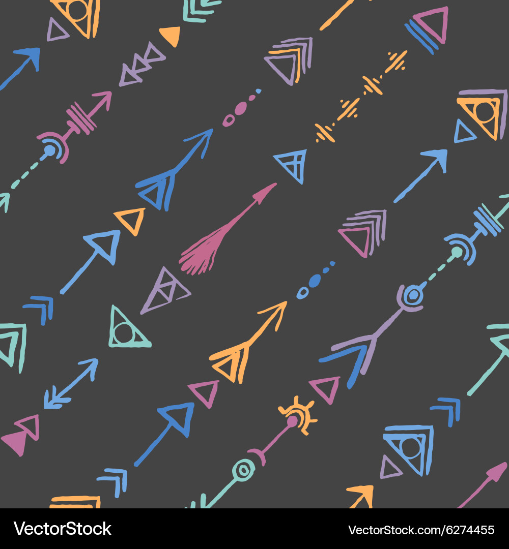 Seamless tribal pattern Royalty Free Vector Image