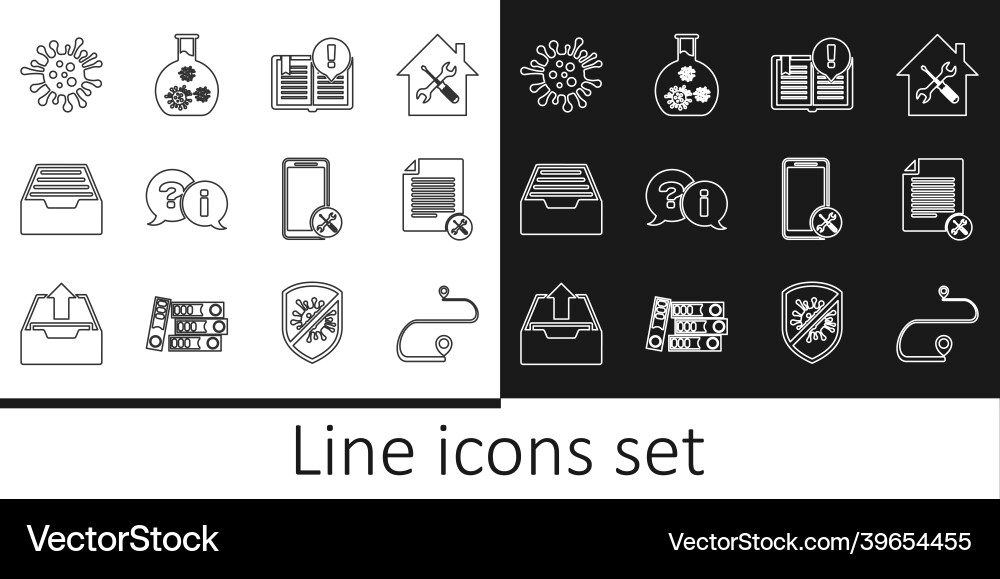 Set line route location file document service Set line route location file document service vector image