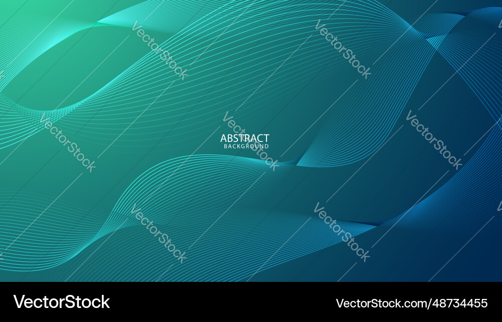 Wavy lines background with color gradient design Vector Image