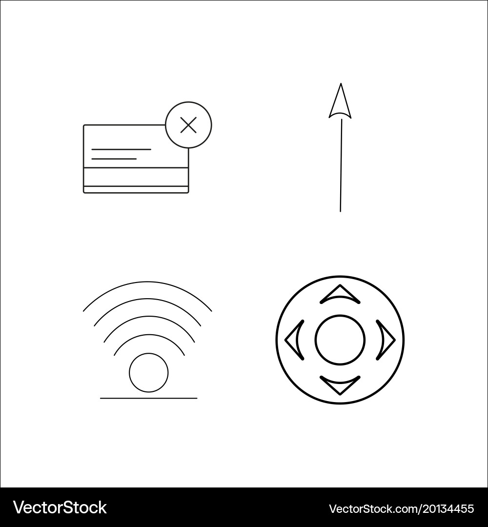 Web simple linear icon setsimple outline icons vector image