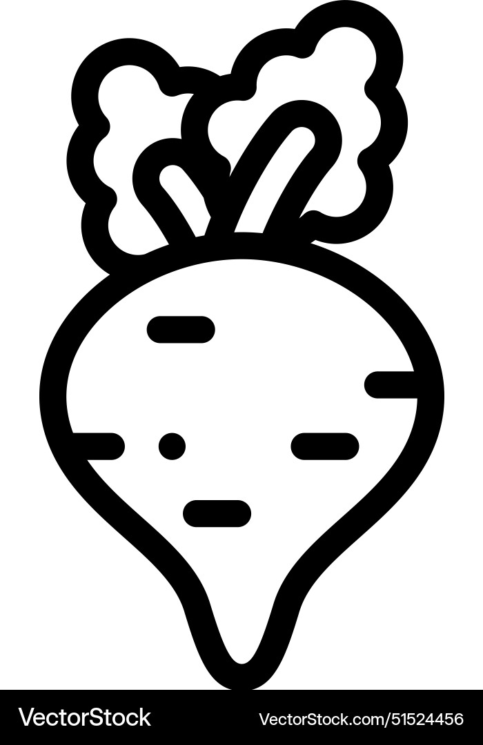 Beet icon thin linear style design isolated Beet icon thin linear style design isolated vector image