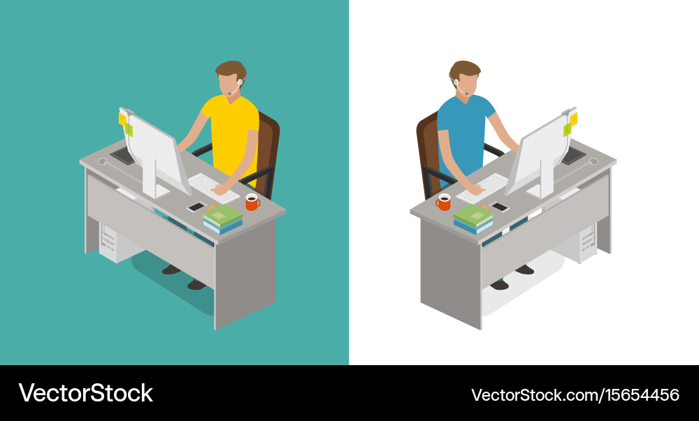 Blogger programmer developer freelancer gamer vector image