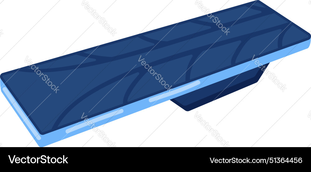 Blue step aerobic platform isolated on white Blue step aerobic platform isolated on white vector image
