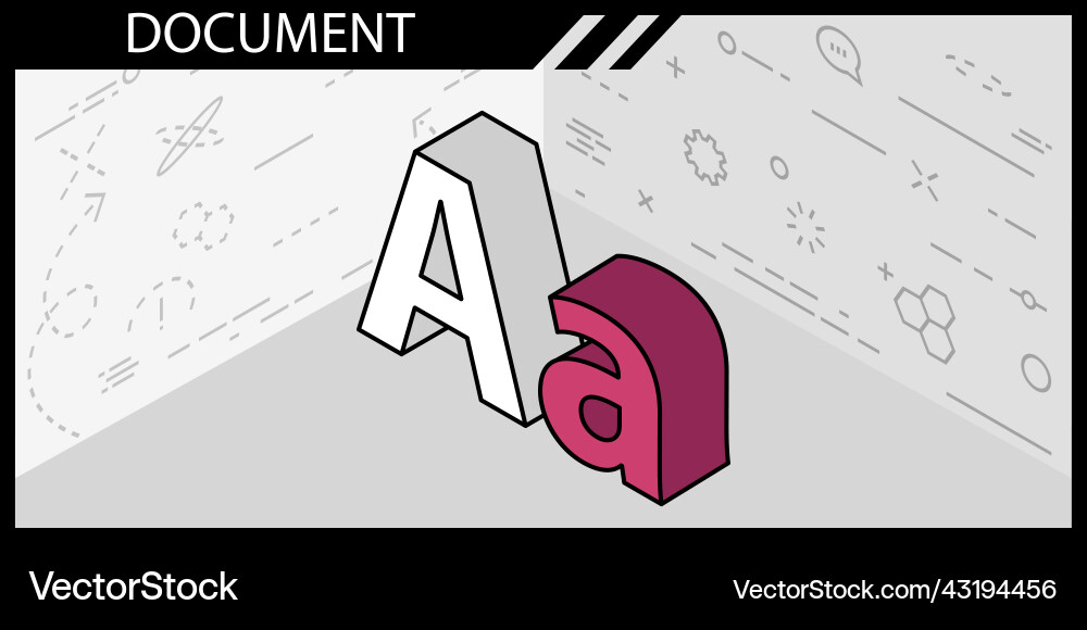 Document isometric design icon web 3d colorful Document isometric design icon web 3d colorful vector image