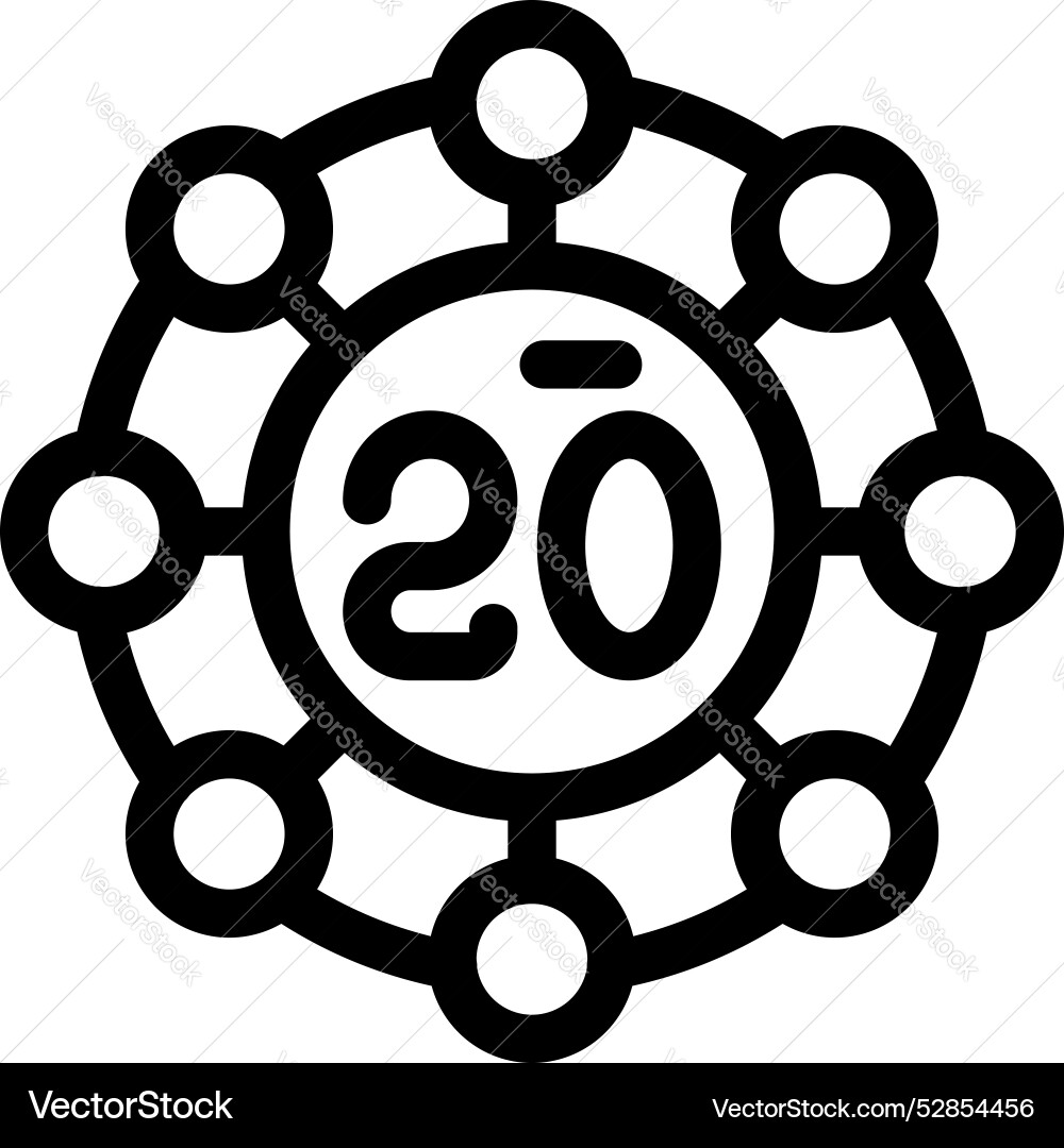 Global network connecting twenty nodes Global network connecting twenty nodes vector image