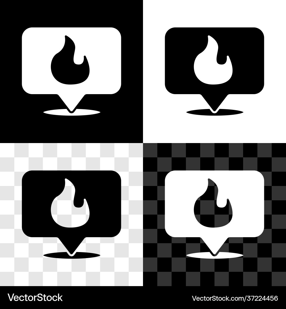 Glowing neon map pointer with fire flame icon vector image