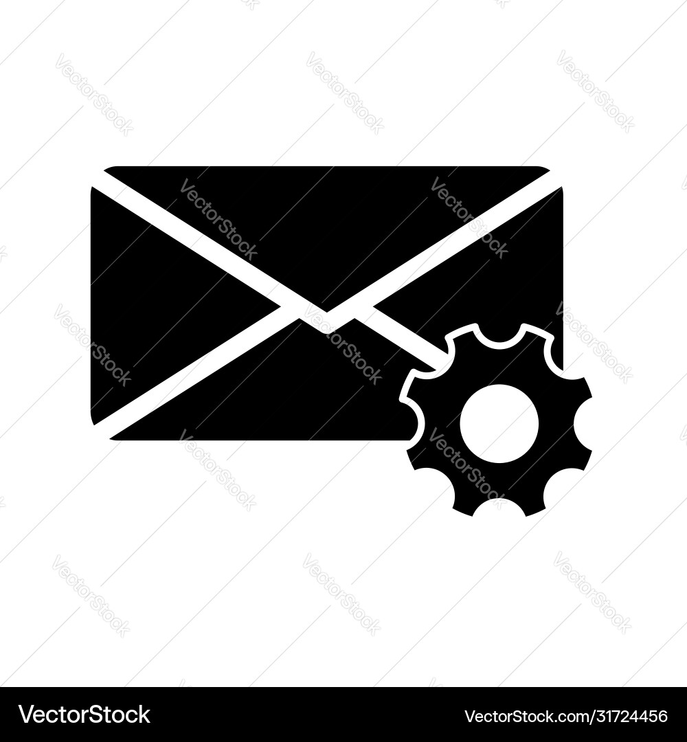 Mail icon envelope setting Vector Image