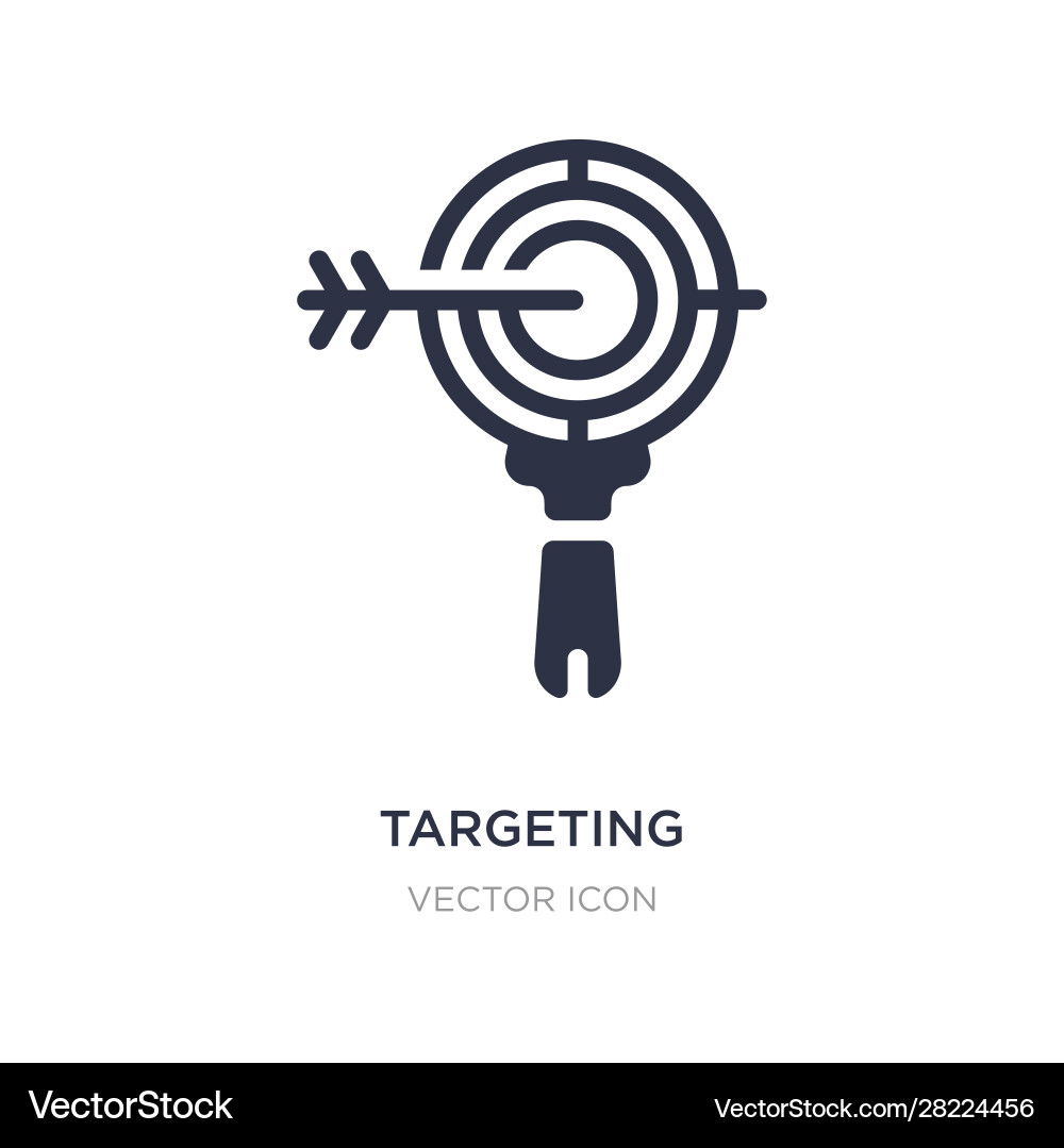 Targeting icon on white background simple element Targeting icon on white background simple element vector image