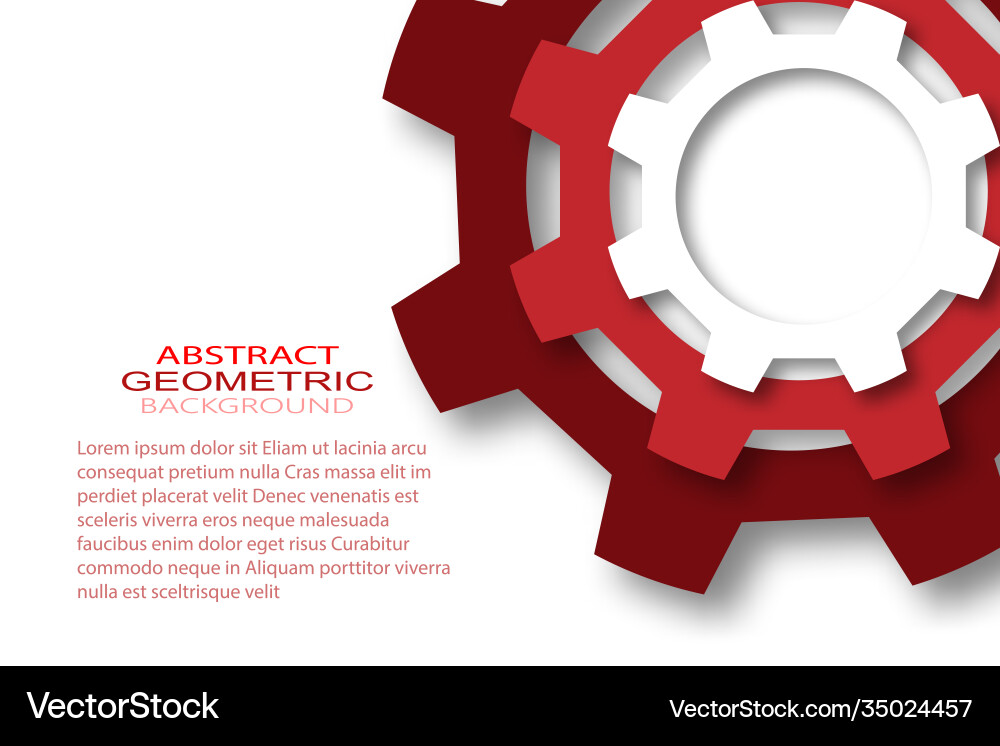 Abstract gears red technical background with place Abstract gears red technical background with place vector image