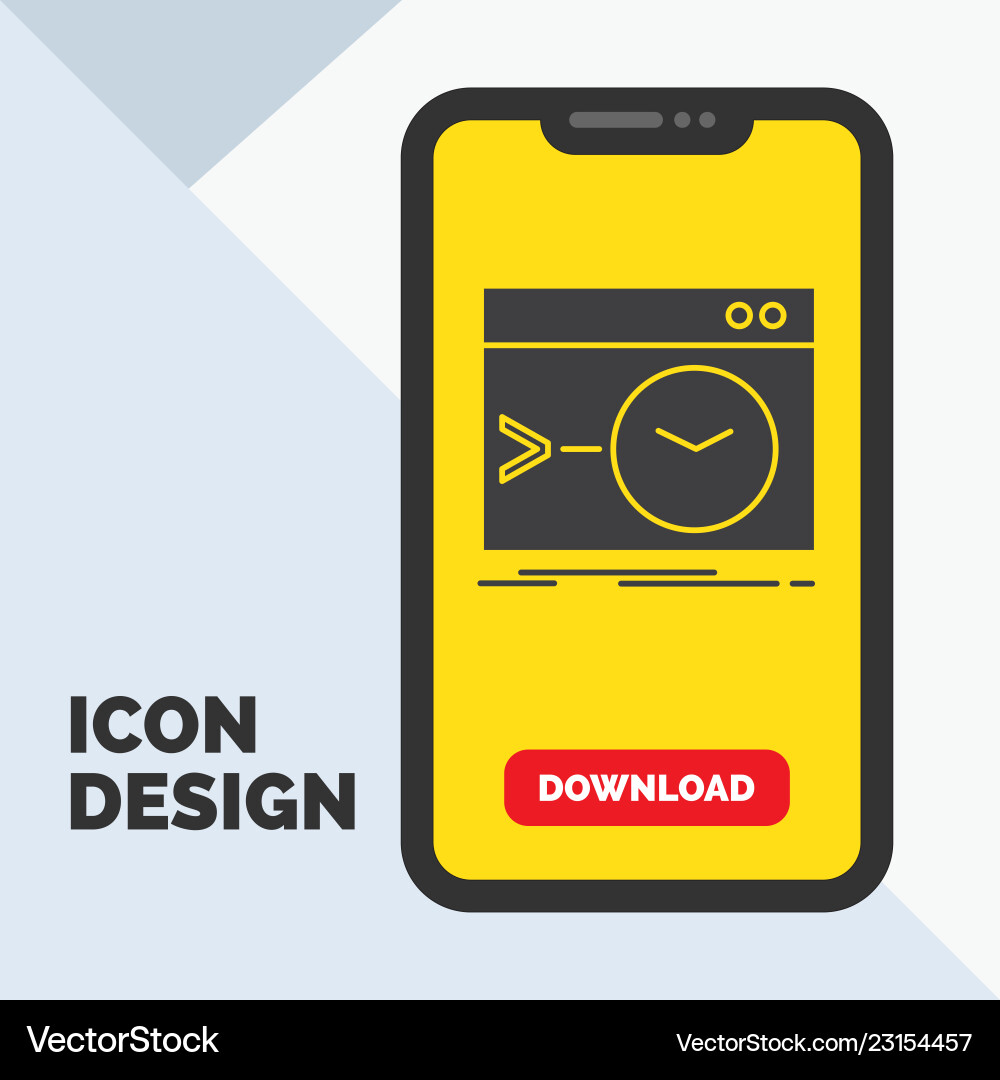 Admin command root software terminal glyph icon Admin command root software terminal glyph icon vector image