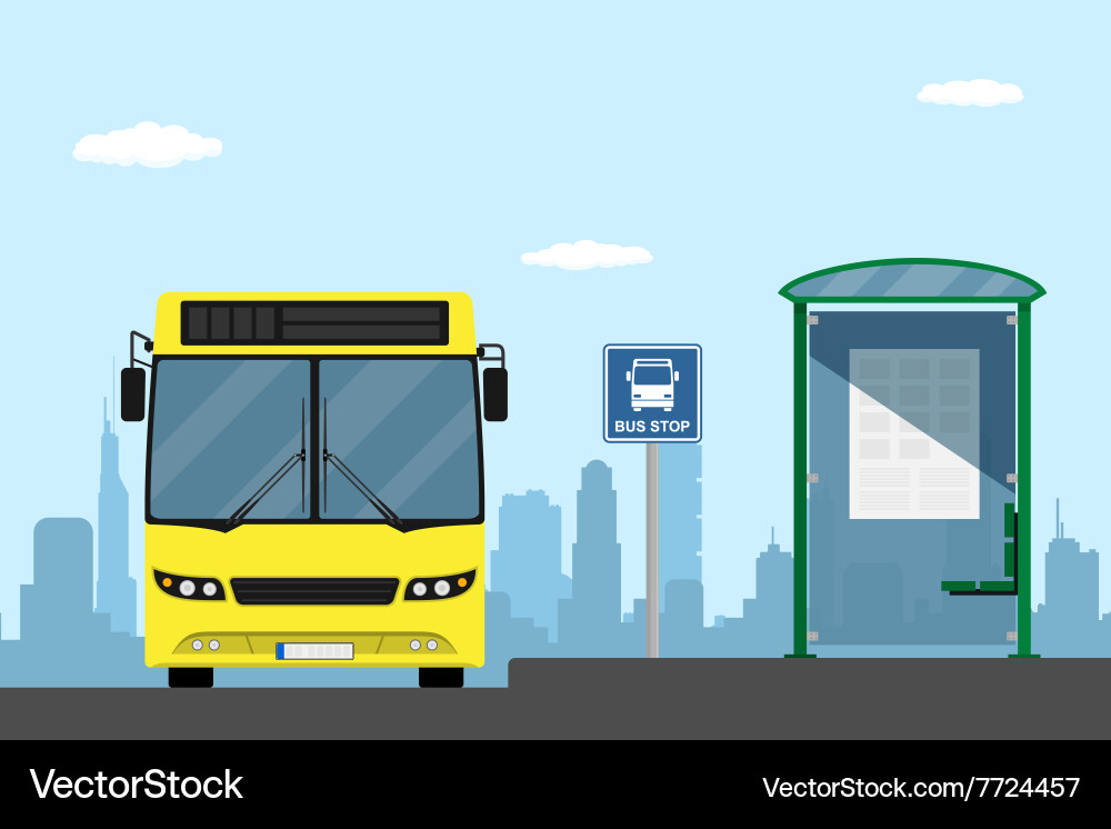 Bus stop Royalty Free Vector Image - VectorStock