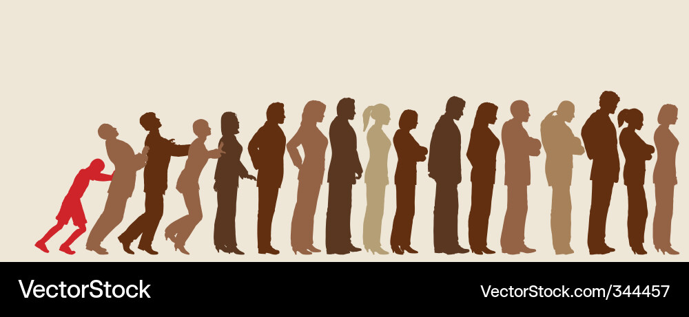 Domino Effect Queue vector image