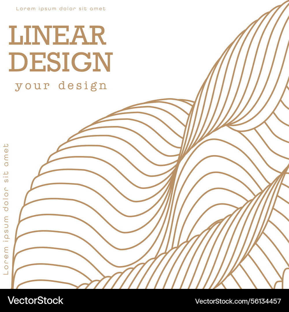 Dynamic wave wavy lines design linear vector image
