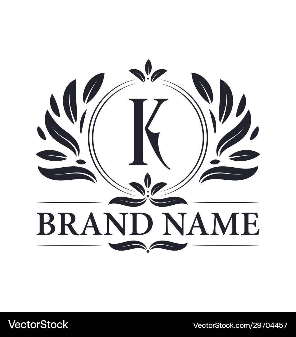 Elegantes Ornament k Buchstaben Logo Design Elegantes Ornament k Buchstaben Logo Design vektorbild