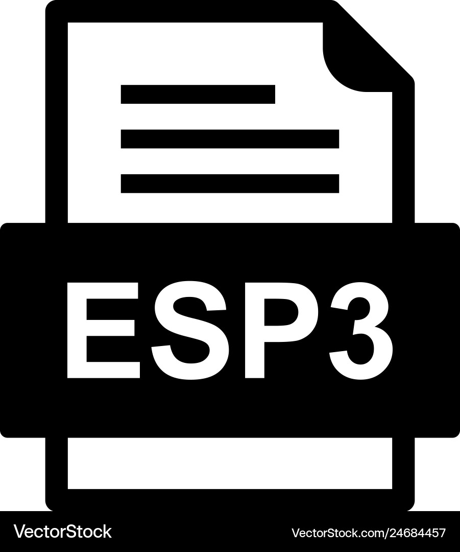 Esp3 file document icon Vector Image