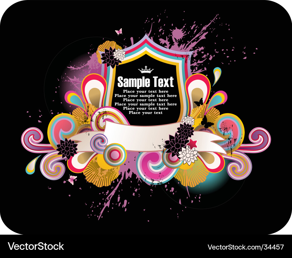 Flower frame Royalty Free Vector Image - VectorStock