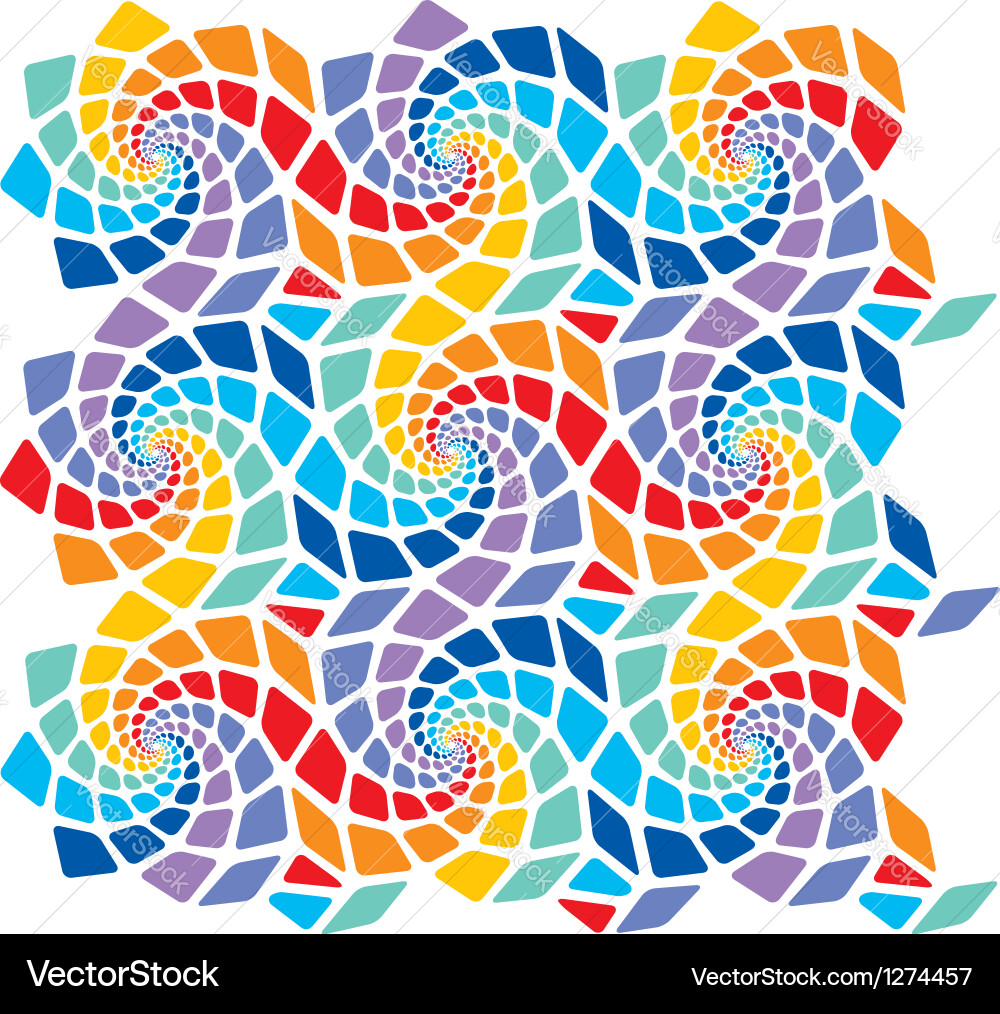 Intricate Mosaic Pattern Template vector image