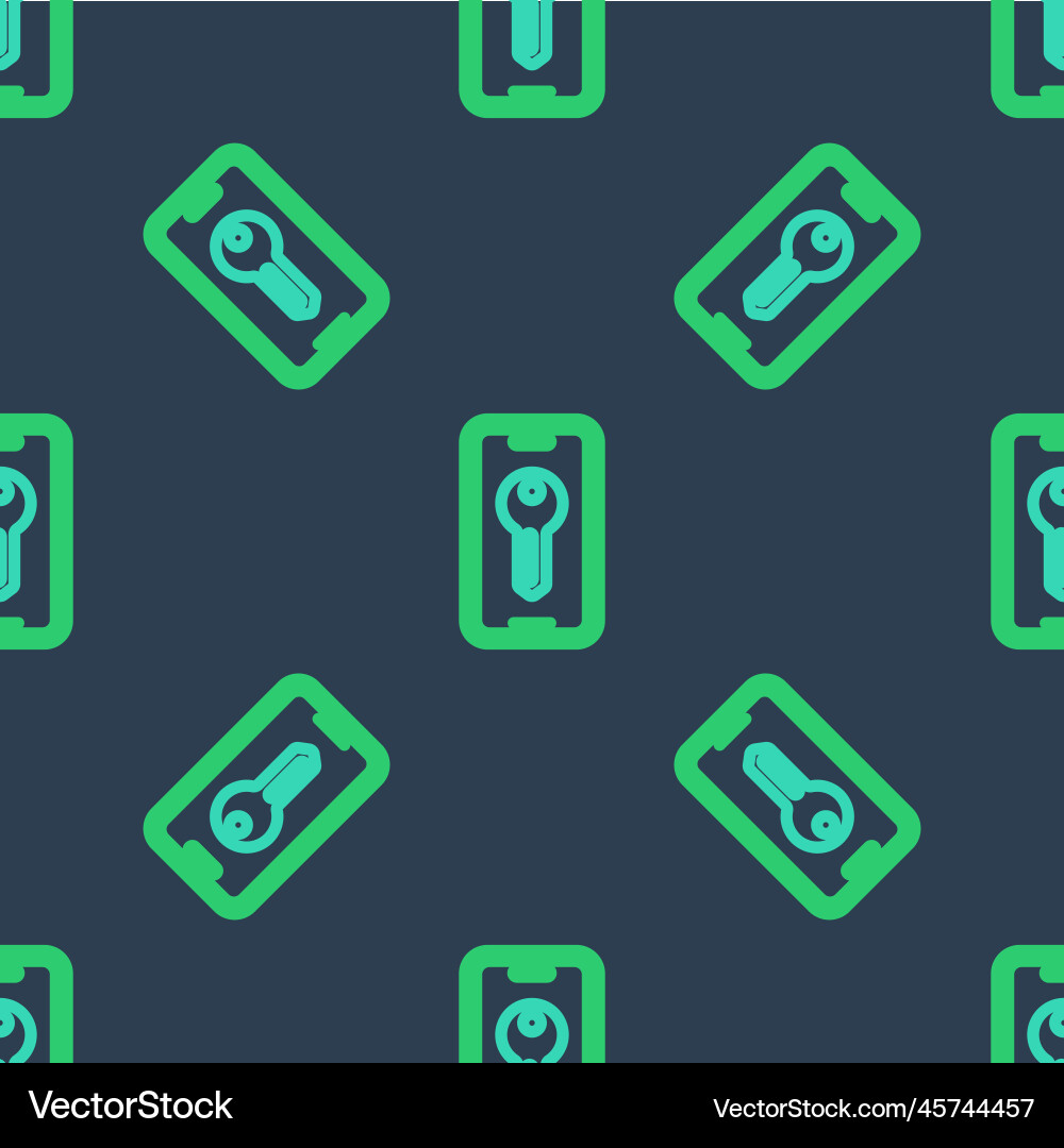 Line smart key icon isolated seamless pattern Line smart key icon isolated seamless pattern vector image