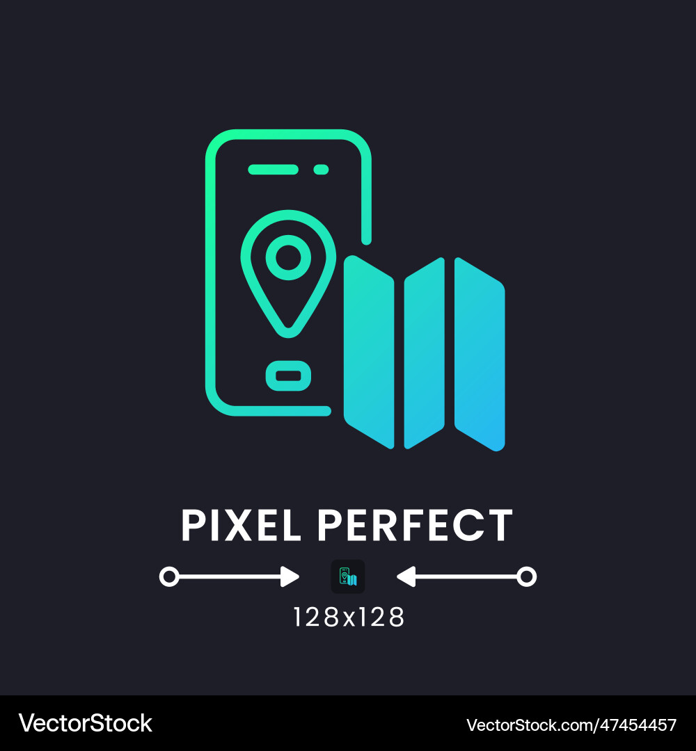 Navigation app blue solid gradient desktop icon Navigation app blue solid gradient desktop icon Vector Image