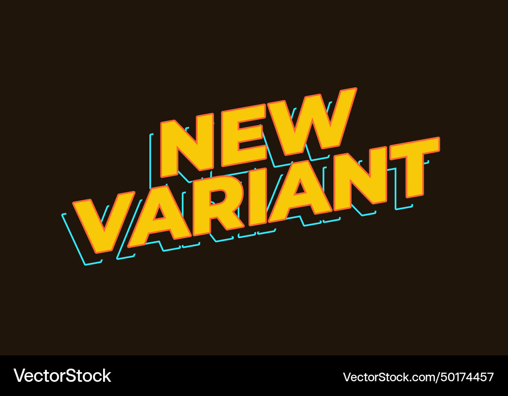 New variant text effect in yellow color 3d look New variant text effect in yellow color 3d look Vector Image