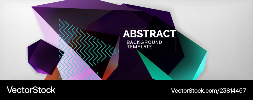 Triangular 3d geometric shapes composition Triangular 3d geometric shapes composition vector image
