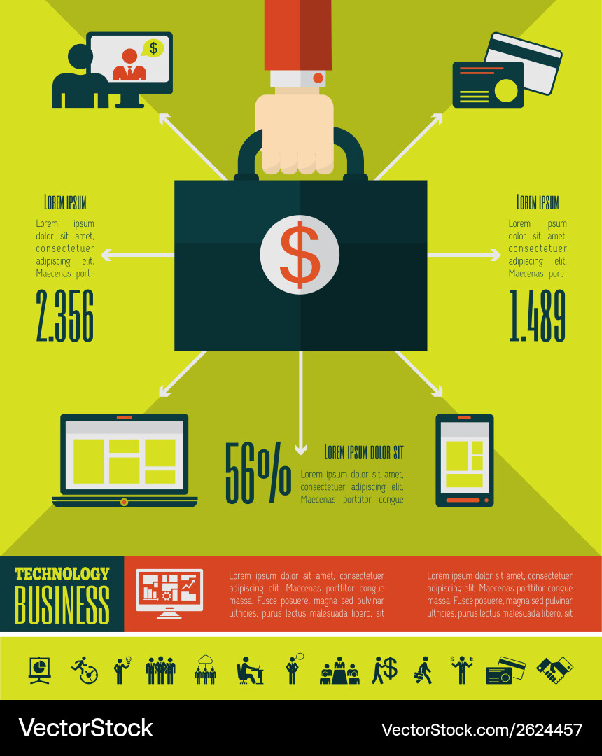 Unternehmen Infografik Vorlage Vektorbild