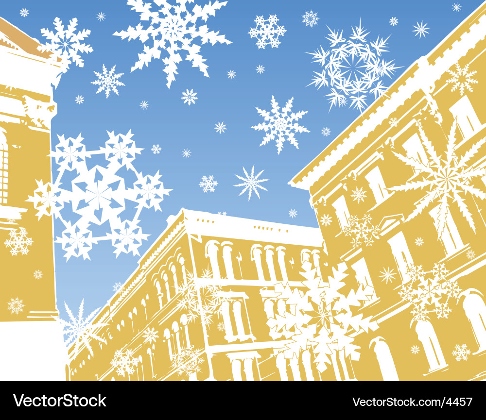 Winter Gingerbread Town Vector Image
