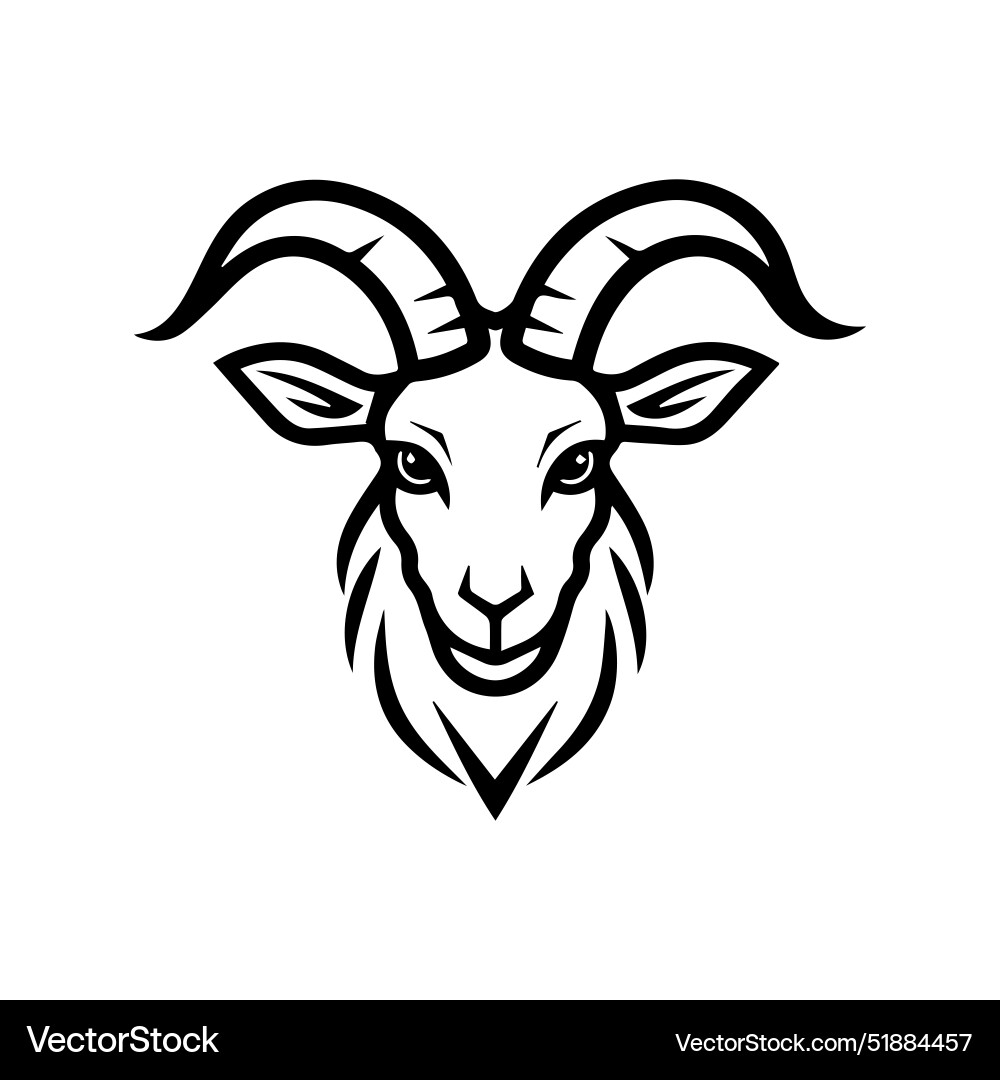 Ziegensymbol oder modernes Liniensymbol Kunst Vektorbild