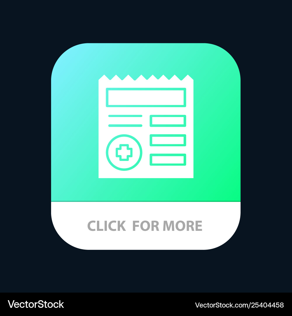 Basic document ui medical mobile app button Basic document ui medical mobile app button vector image