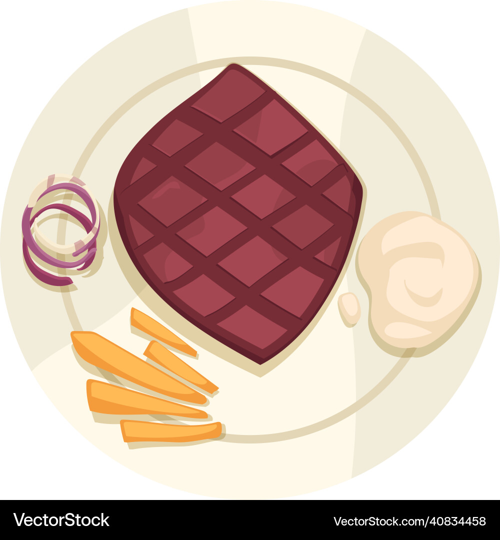 Fleisch Steakschale Zusammensetzung Fleisch Steakschale Zusammensetzung vektorbild