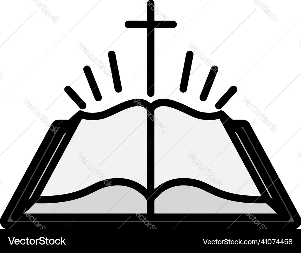 Holly bible icon vector image