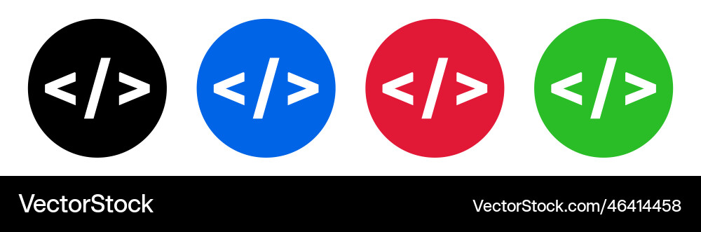 Programming code mark icon set vektorbild