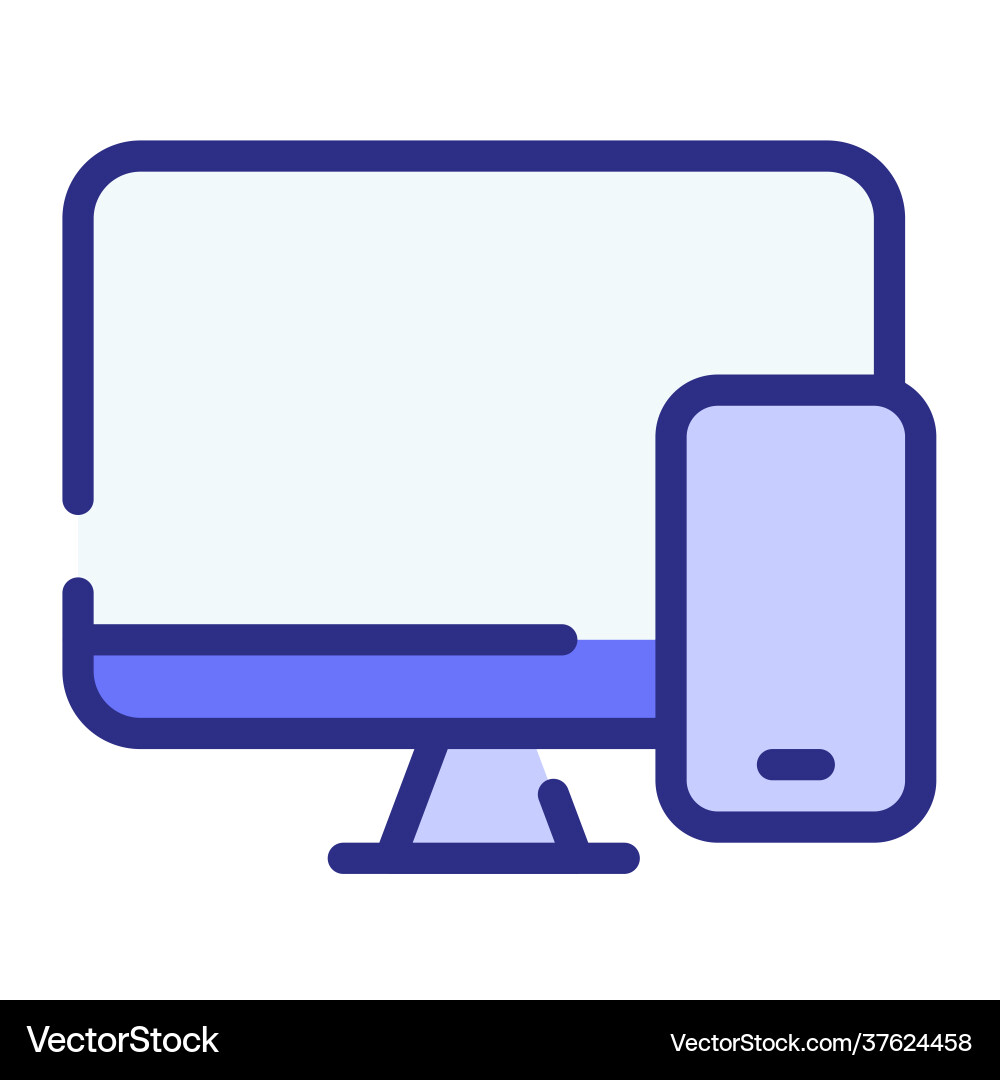Responsive adaptive mobile desktop single Responsive adaptive mobile desktop single vector image