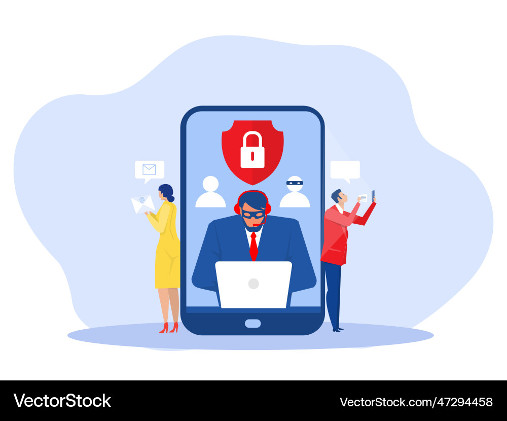 Swindler try to access internet transaction Swindler try to access internet transaction vector image