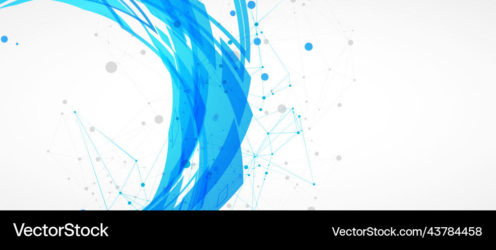 Template for science and technology presentation Vector Image