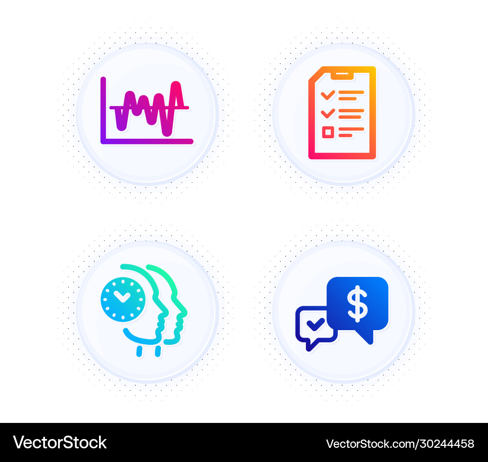 Time management stock analysis and interview Time management stock analysis and interview vector image