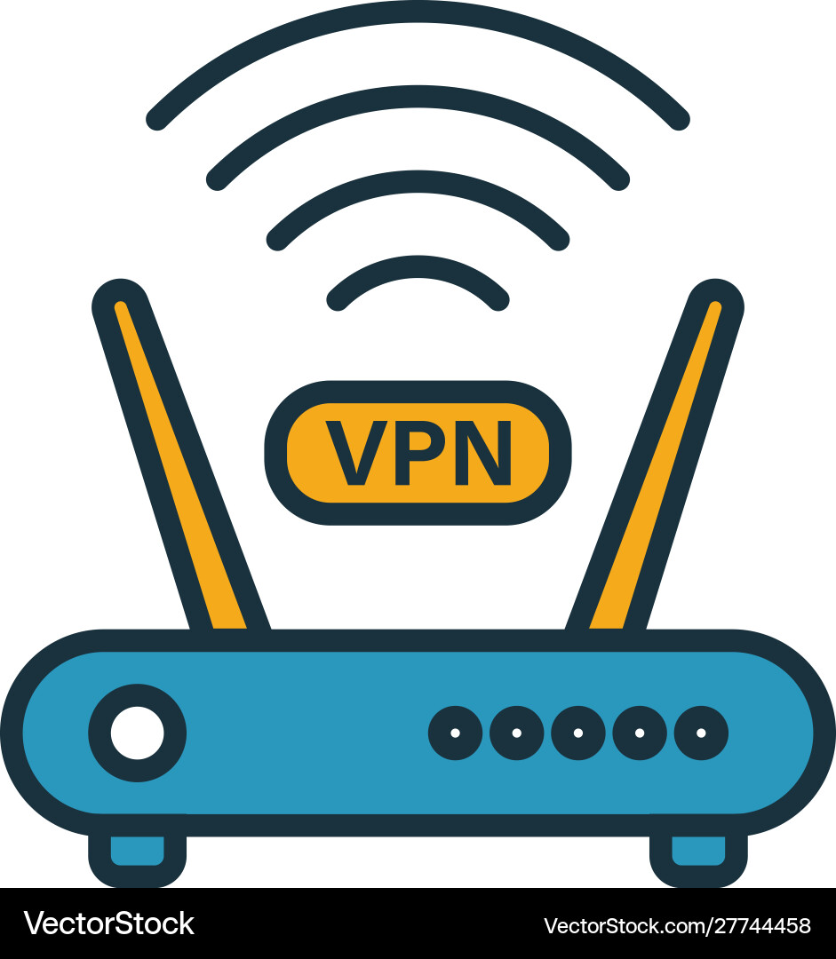 Vpn router icon simple element from icons vector image