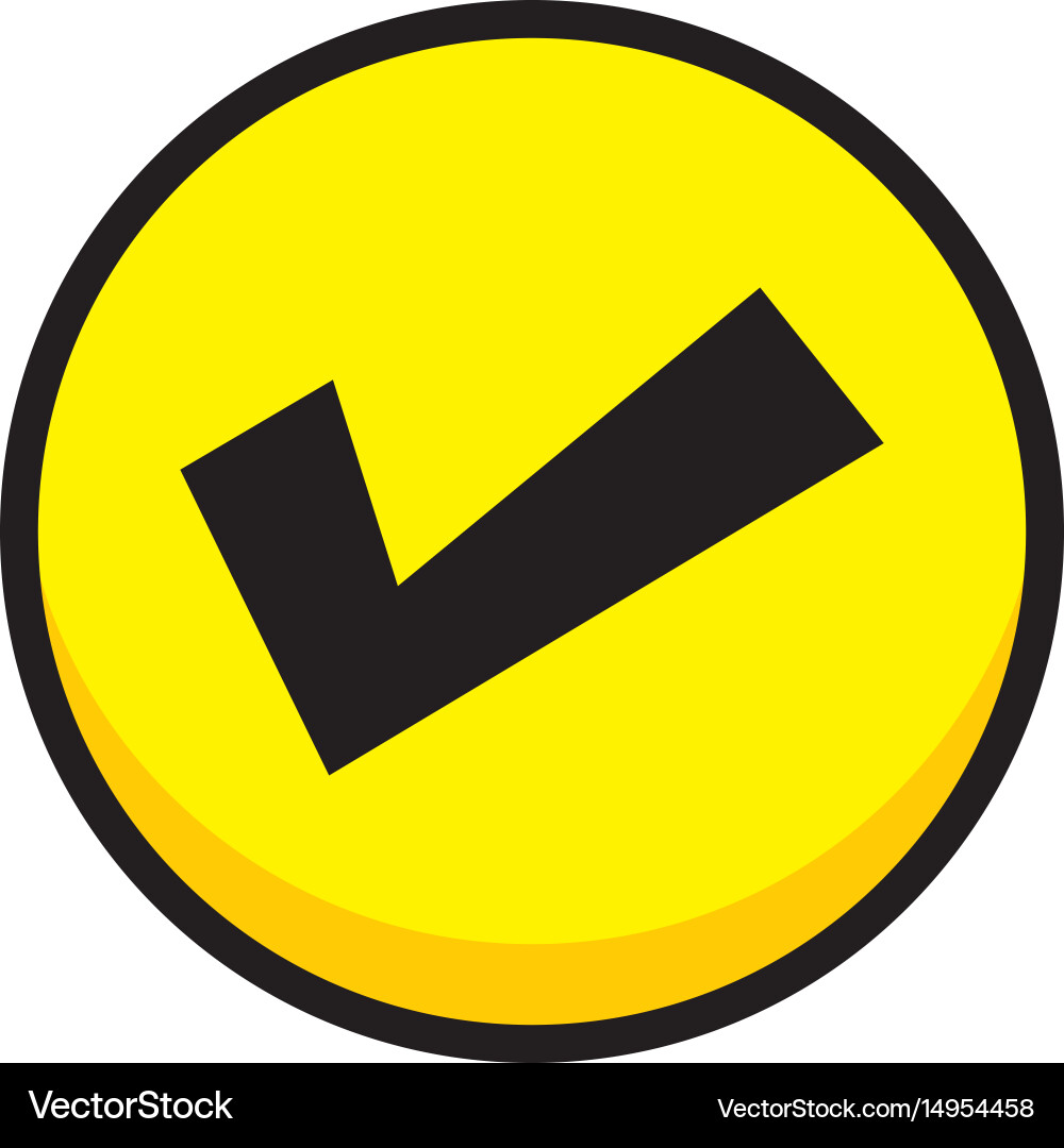 Yes checklist video game asset menu icon button Vector Image