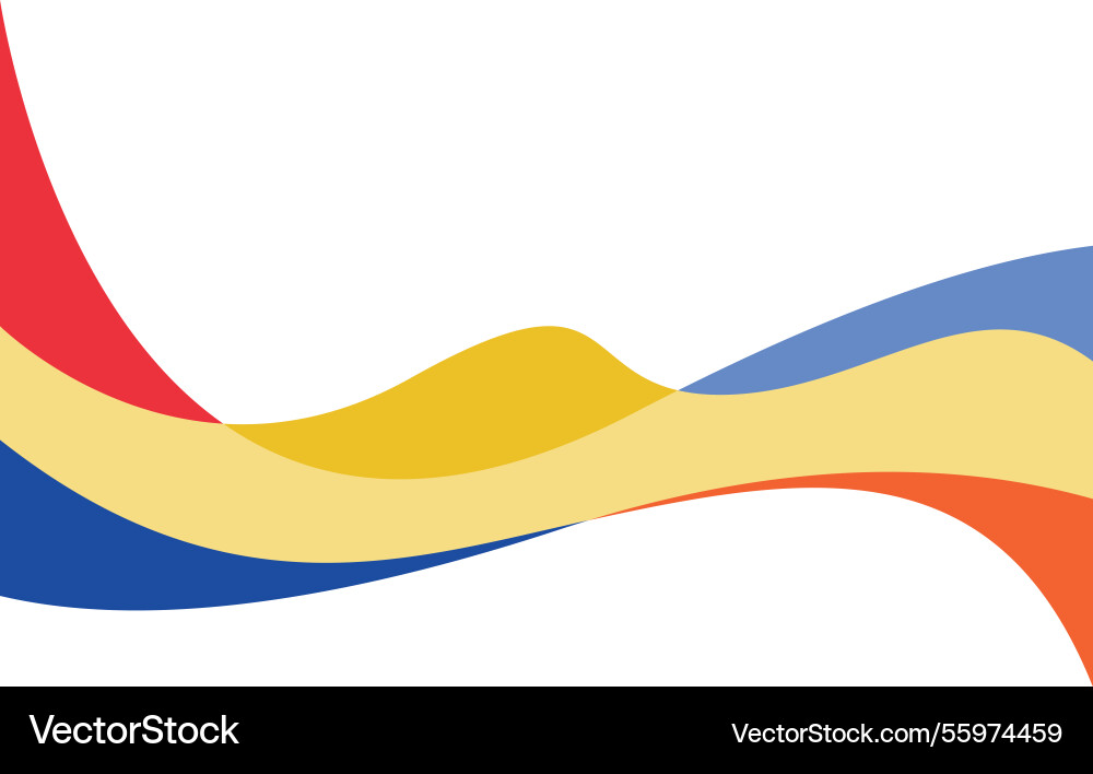 Abstract wave background with colorful flow Vector Image