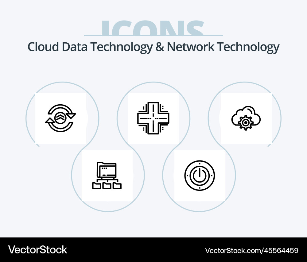 Cloud data technology and network line Vector Image