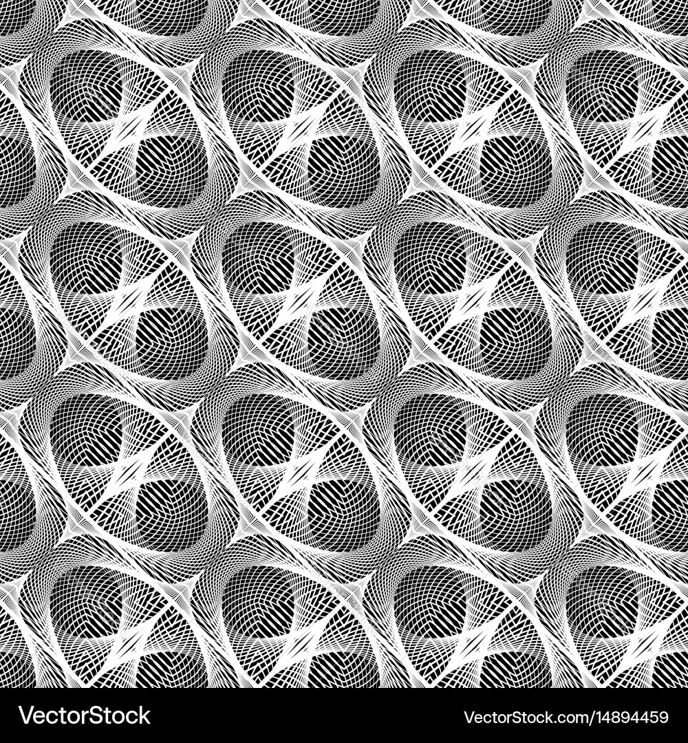Design seamless monochrome grid pattern vector image