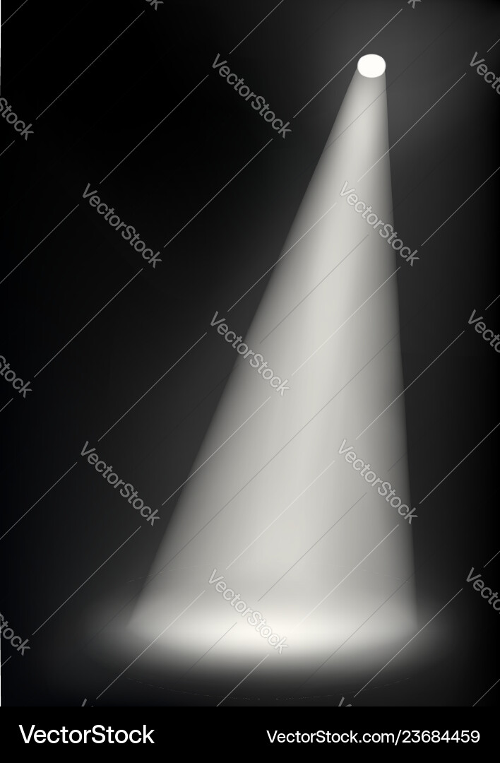 Dramatischer Lichtstrahl auf dunklem Hintergrund Vektorbild