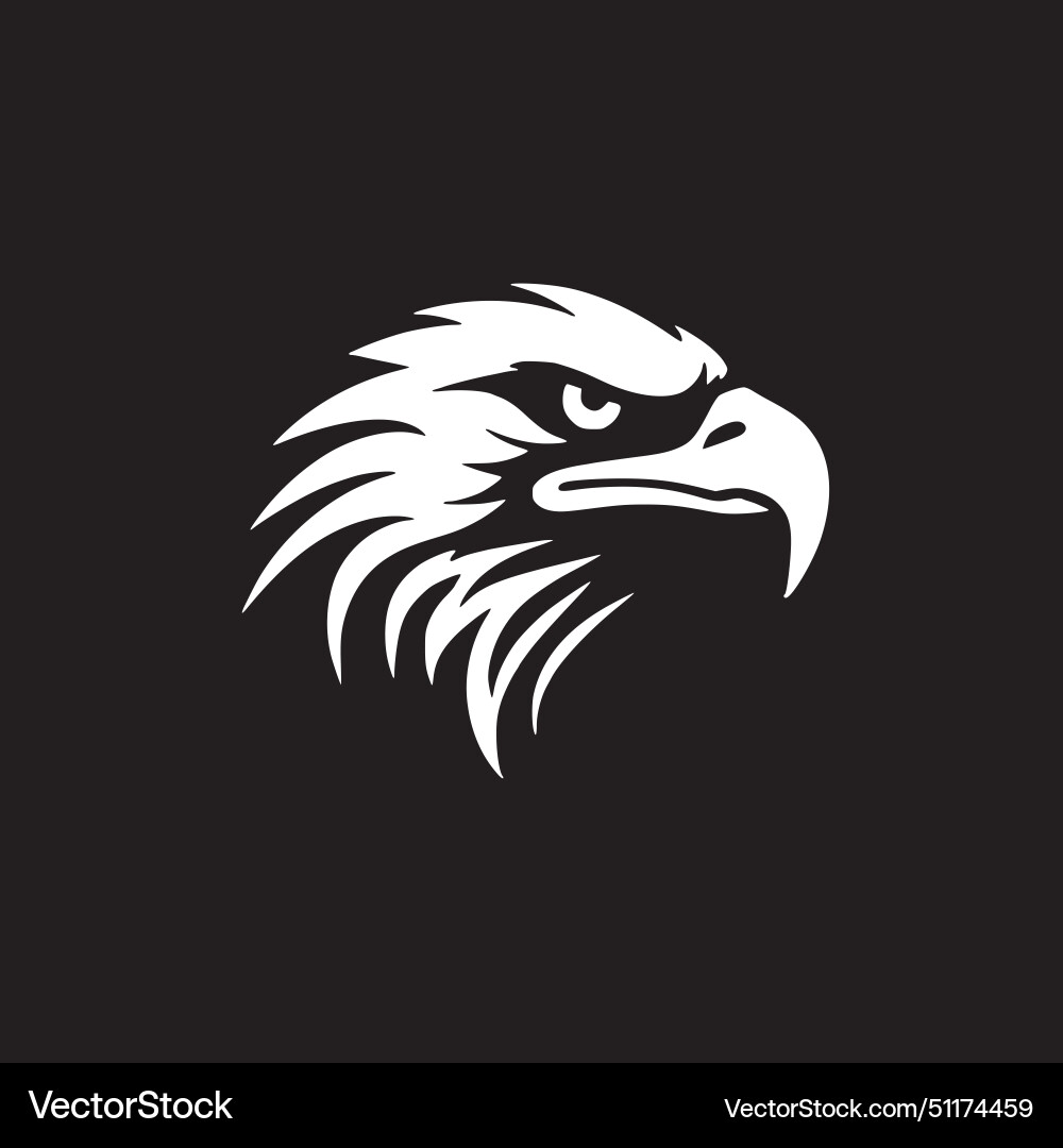 Eagle - black and white Royalty Free Vector Image