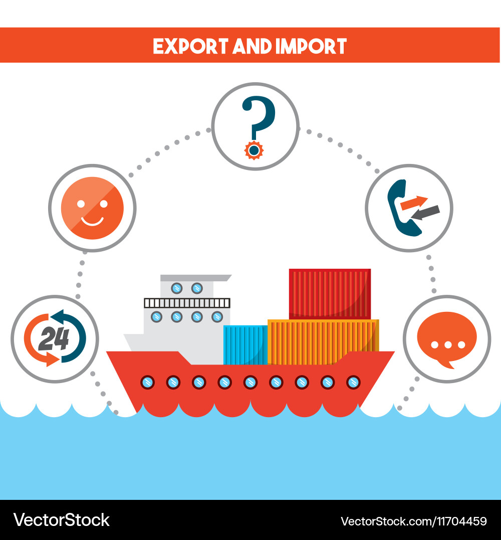 Export and import design vector image