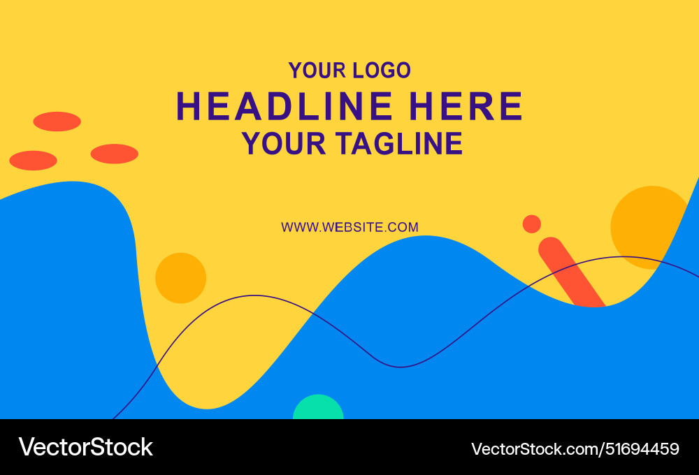 Gradient geometric pattern horizontal banner Vector Image