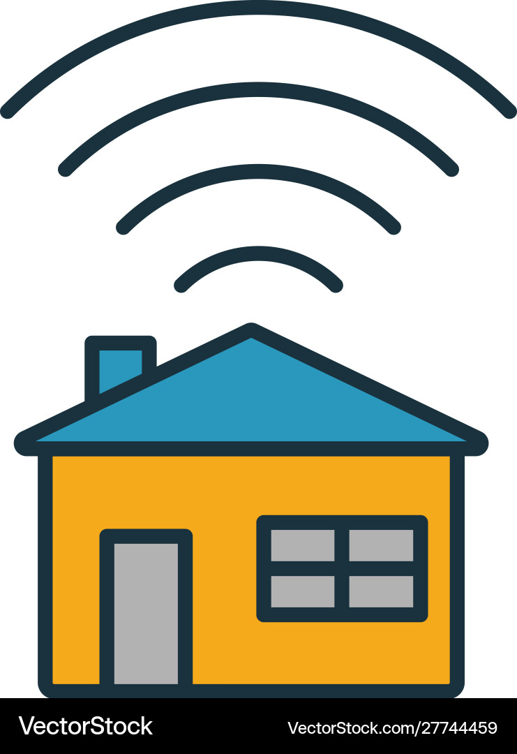 Home wifi icon simple element from icons Home wifi icon simple element from icons vector image