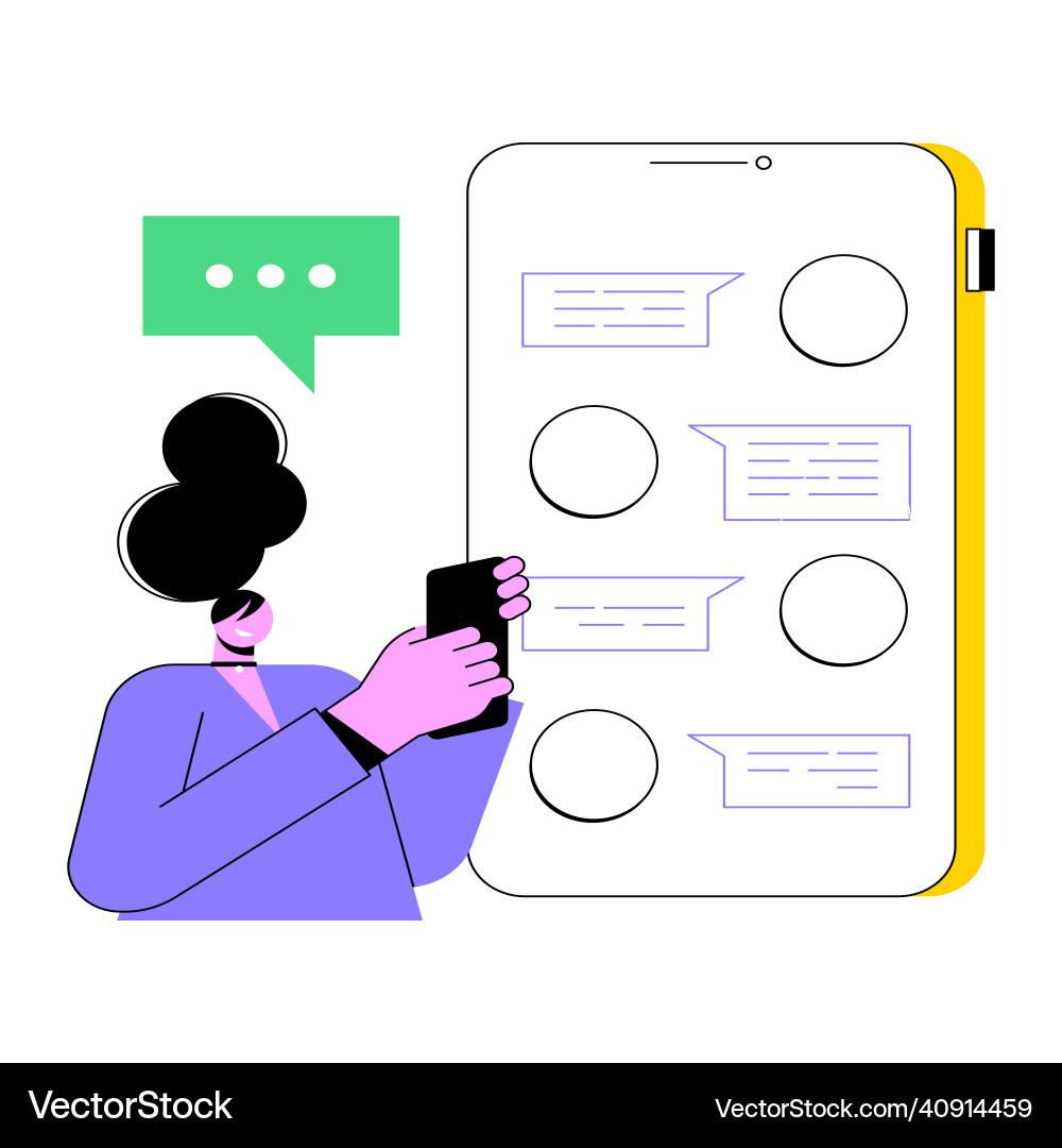 Messaging application abstract concept Messaging application abstract concept vector image