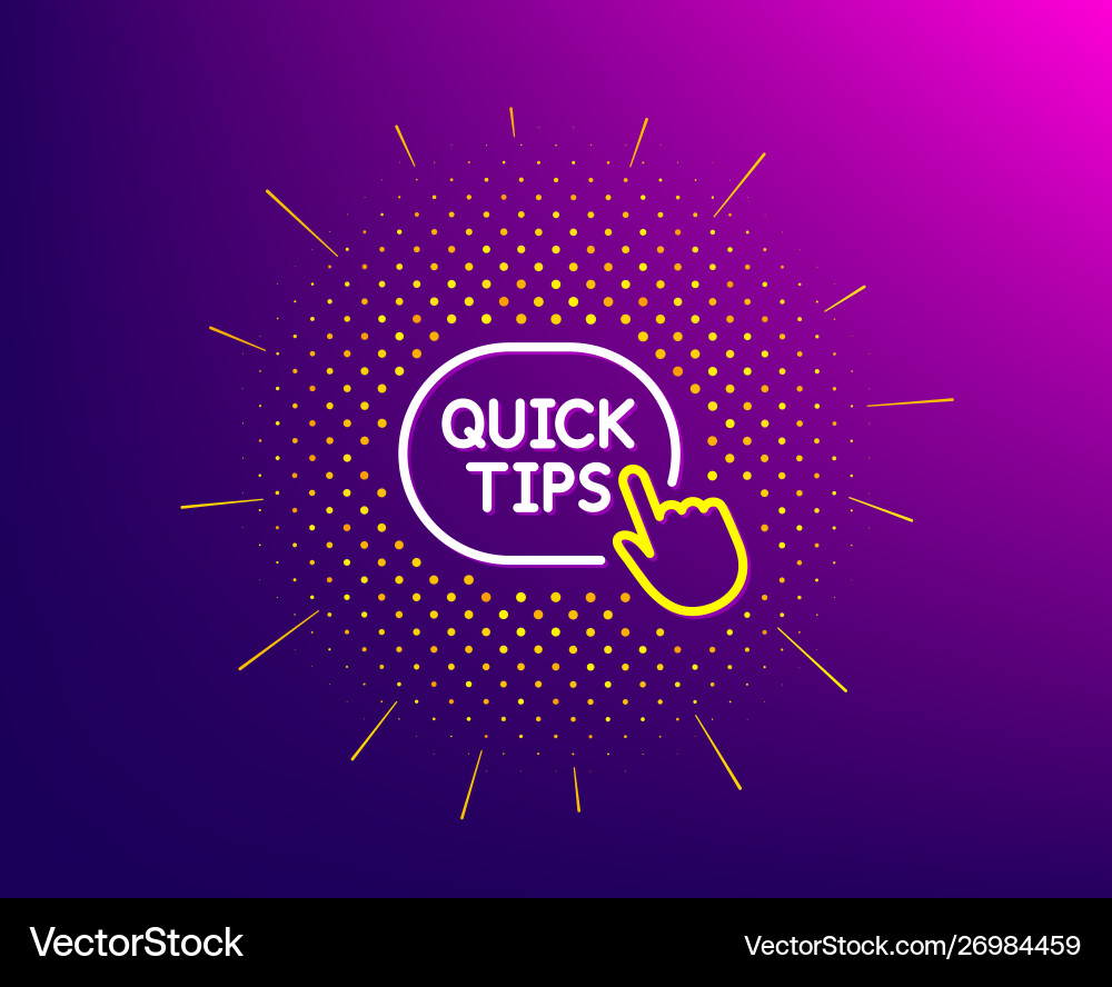Quick tips click line icon helpful tricks sign vector image