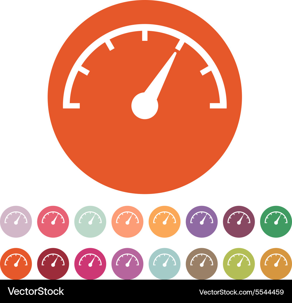 Tachometer speedometer and indicator icon Vector Image
